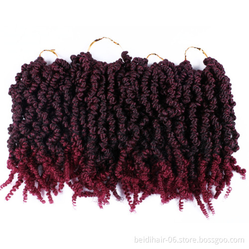 Pre twisted Spring Twists Crochet Hair Braids 10 inch Bomb Twists